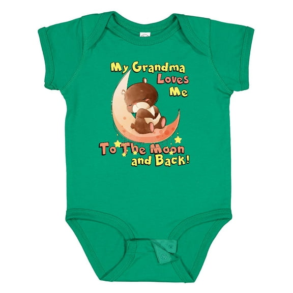 Inktastic My Grandma Loves Me to the Moon and Back Boys or Girls Baby Bodysuit