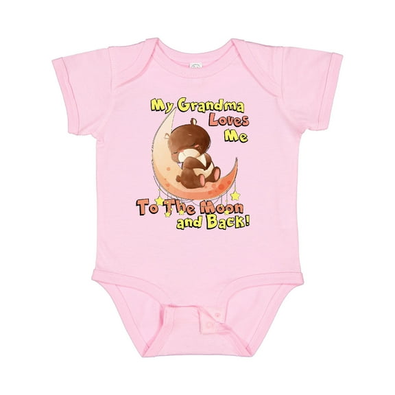 Inktastic My Grandma Loves Me to the Moon and Back Boys or Girls Baby Bodysuit
