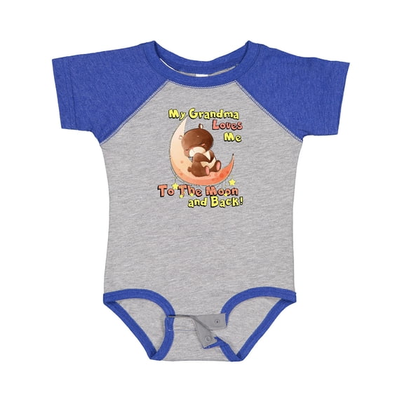 Inktastic My Grandma Loves Me to the Moon and Back Boys or Girls Baby Bodysuit