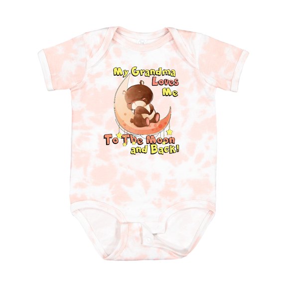 Inktastic My Grandma Loves Me to the Moon and Back Boys or Girls Baby Bodysuit