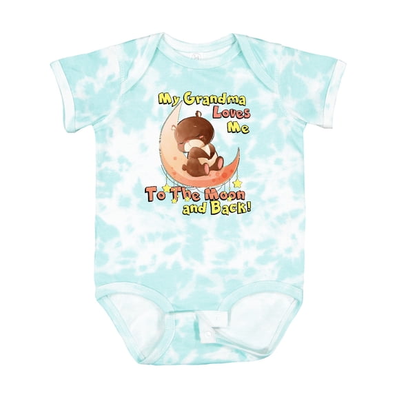 Inktastic My Grandma Loves Me to the Moon and Back Boys or Girls Baby Bodysuit