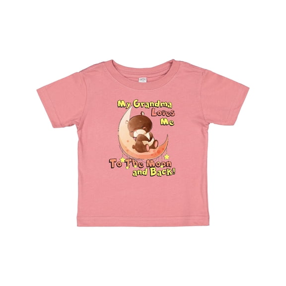 Inktastic My Grandma Loves Me to the Moon and Back Boys or Girls Baby T-Shirt