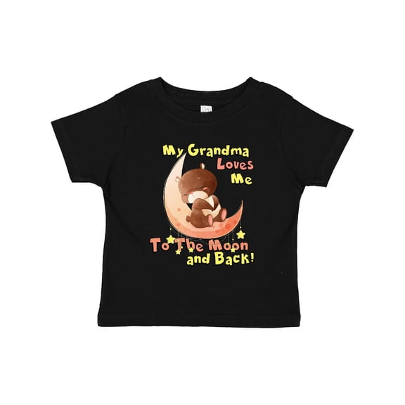 Inktastic My Grandma Loves Me to the Moon and Back Boys or Girls Toddler T-Shirt