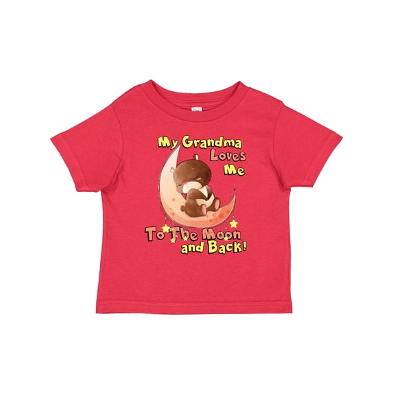 Inktastic My Grandma Loves Me to the Moon and Back Boys or Girls Toddler T-Shirt