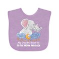 thumbnail image 1 of Inktastic My Grandma Loves Me to the Moon and Back Elephant Family Boys or Girls Baby Bib, 1 of 4