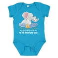 thumbnail image 1 of Inktastic My Grandma Loves Me to the Moon and Back Elephant Family Boys or Girls Baby Bodysuit, 1 of 5