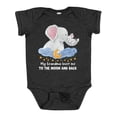 thumbnail image 1 of Inktastic My Grandma Loves Me to the Moon and Back Elephant Family Boys or Girls Baby Bodysuit, 1 of 5