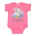 thumbnail image 1 of Inktastic My Grandma Loves Me to the Moon and Back Elephant Family Boys or Girls Baby Bodysuit, 1 of 5