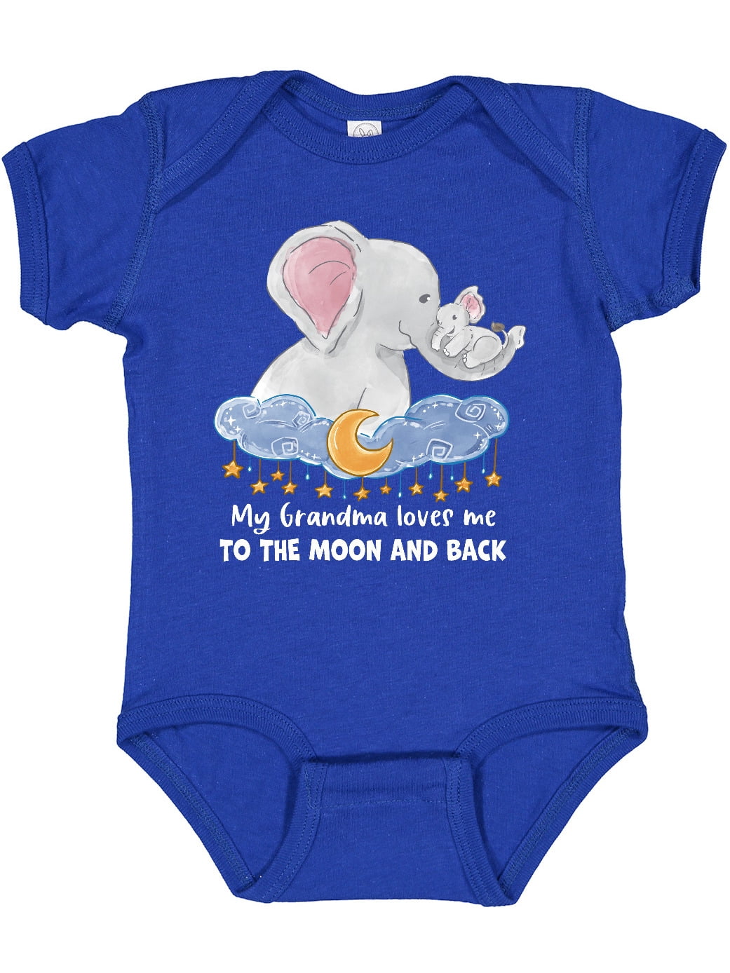 To My Scot With Love Inktastic My Nana Loves Me To The Moon And Back Elephant Family Boys Or Girls Baby Bodysuit Nana Love You To The Moon And Back