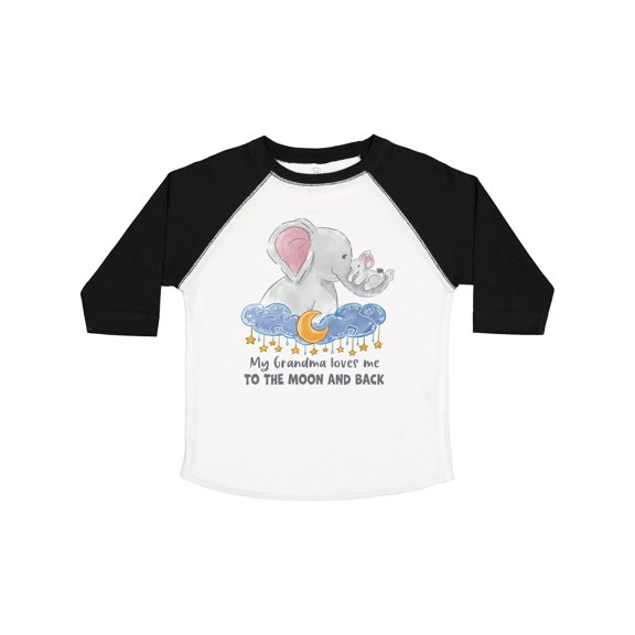 Inktastic My Grandma Loves Me to the Moon and Back Elephant Family Boys or Girls Toddler T-Shirt