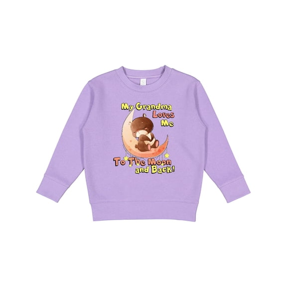 Inktastic My Grandma Loves Me to the Moon and Back Toddler Sweatshirt