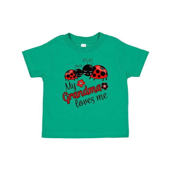 Inktastic My Grandma Loves Me with Cute Ladybugs Boys or Girls Baby T-Shirt