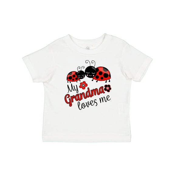 Inktastic My Grandma Loves Me with Cute Ladybugs Boys or Girls Baby T-Shirt