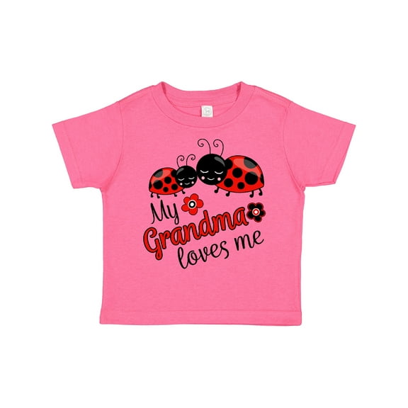 Inktastic My Grandma Loves Me with Cute Ladybugs Boys or Girls Toddler T-Shirt