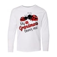 thumbnail image 1 of Inktastic My Grandma Loves Me with Cute Ladybugs Long Sleeve Youth T-Shirt, 1 of 5