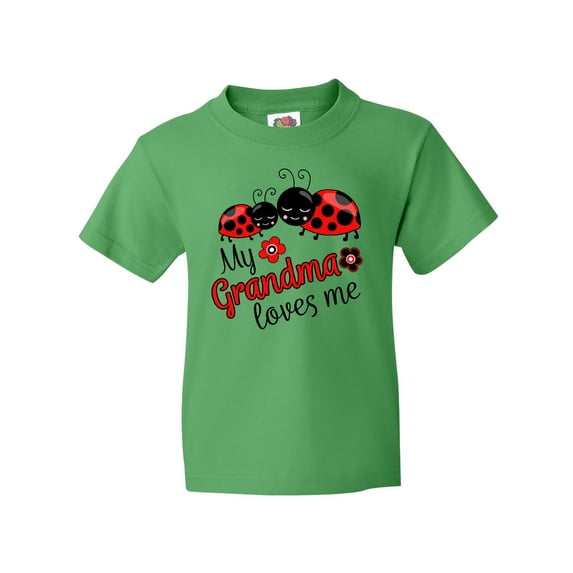 Inktastic My Grandma Loves Me with Cute Ladybugs Youth T-Shirt