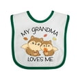 thumbnail image 1 of Inktastic My Grandma Loves Me with Cute Squirrels in Autumn Boys or Girls Baby Bib, 1 of 4