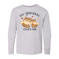 thumbnail image 1 of Inktastic My Grandma Loves Me with Cute Squirrels in Autumn Long Sleeve Youth T-Shirt, 1 of 5