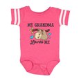 thumbnail image 1 of Inktastic My Grandma Loves Me with Sloth and Hearts Boys or Girls Baby Bodysuit, 1 of 5