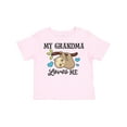 thumbnail image 1 of Inktastic My Grandma Loves Me with Sloth and Hearts Boys or Girls Toddler T-Shirt, 1 of 5