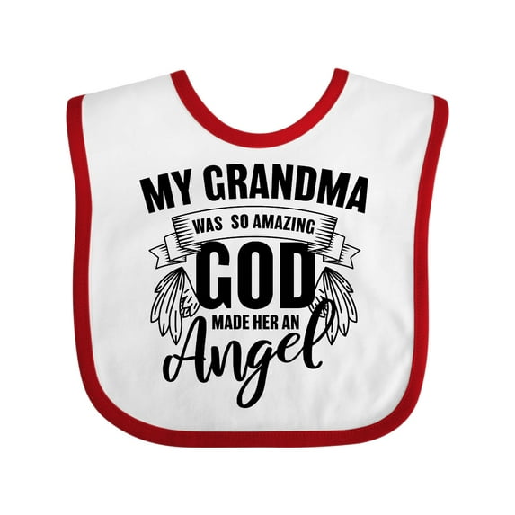 Inktastic My Grandma Was So Amazing God Made Her an Angel Boys or Girls Baby Bib