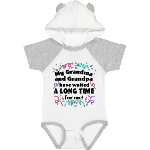 Inktastic My Grandma and Grandpa Have Waited a Long Time for Me Boys or Girls Baby Bodysuit
