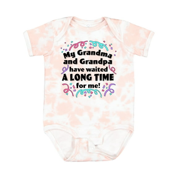 Inktastic My Grandma and Grandpa Have Waited a Long Time for Me Boys or Girls Baby Bodysuit