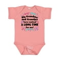 thumbnail image 1 of Inktastic My Grandma and Grandpa Have Waited a Long Time for Me Boys or Girls Baby Bodysuit, 1 of 5