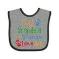 thumbnail image 1 of Inktastic My Grandma and Grandpa Love Me Boys or Girls Baby Bib, 1 of 4