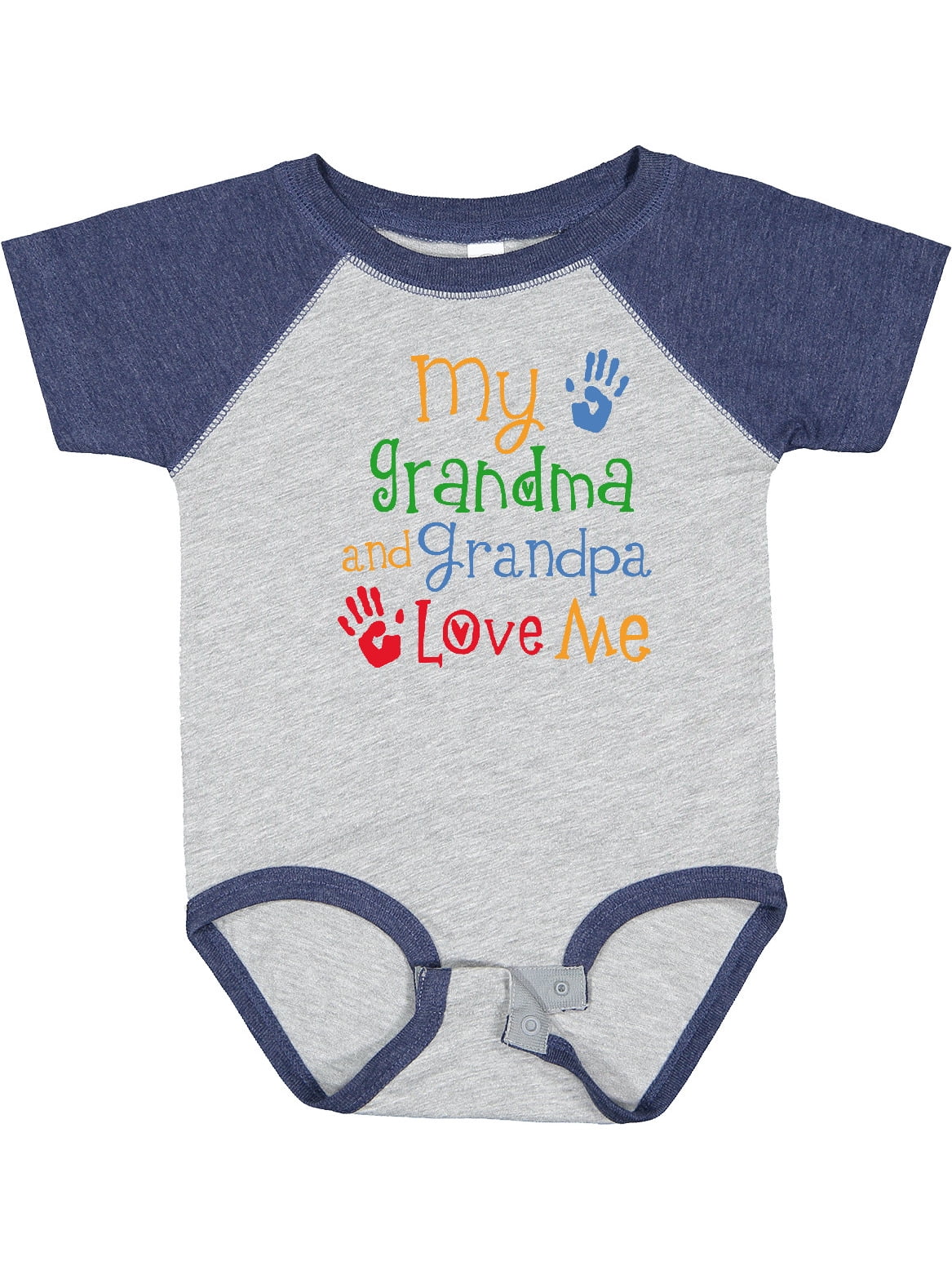 Inktastic My Grandma and Grandpa Love Me Boys or Girls Baby Bodysuit
