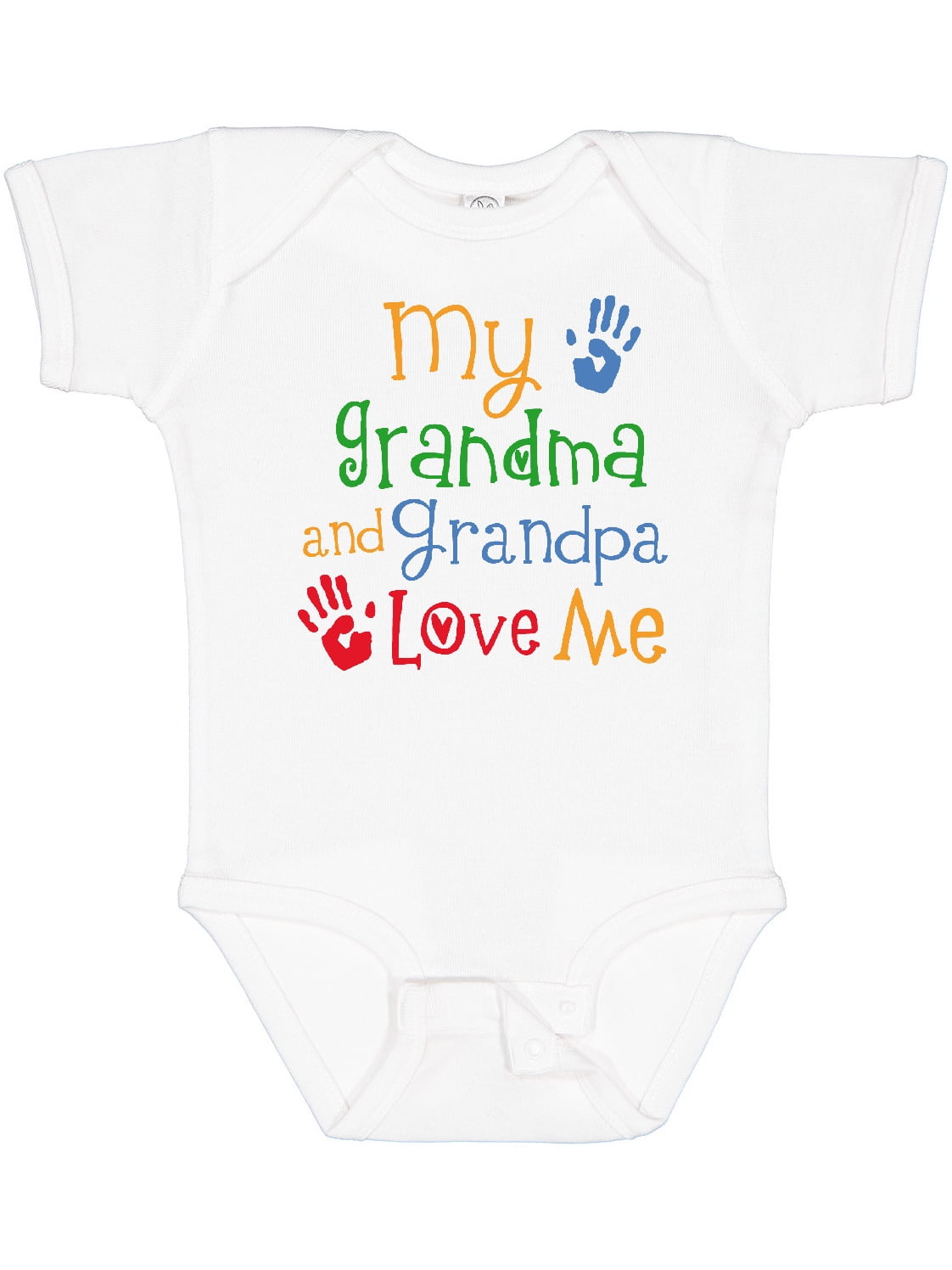 Inktastic My Grandma and Grandpa Love Me Boys or Girls Baby Bodysuit