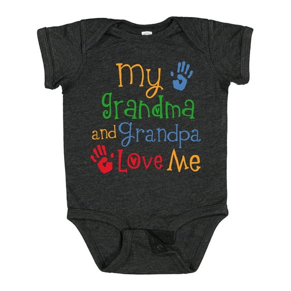 Inktastic My Grandma and Grandpa Love Me Boys or Girls Baby Bodysuit