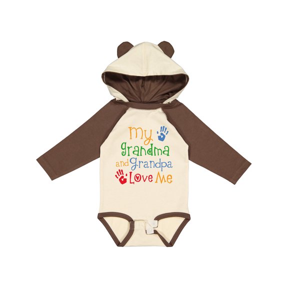 Inktastic My Grandma and Grandpa Love Me Boys or Girls Long Sleeve Baby Bodysuit