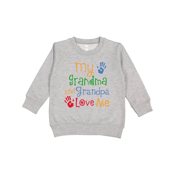Inktastic My Grandma and Grandpa Love Me Toddler Sweatshirt