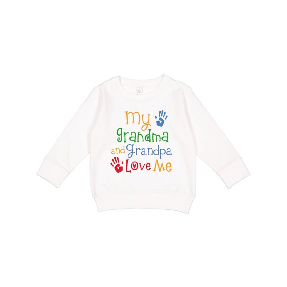 Inktastic My Grandma and Grandpa Love Me Toddler Sweatshirt