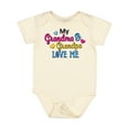 thumbnail image 1 of Inktastic My Grandma and Grandpa Love Me with Hearts Boys or Girls Baby Bodysuit, 1 of 5