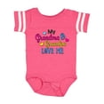 thumbnail image 1 of Inktastic My Grandma and Grandpa Love Me with Hearts Boys or Girls Baby Bodysuit, 1 of 5