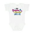 thumbnail image 1 of Inktastic My Grandma and Grandpa Love Me with Hearts Boys or Girls Baby Bodysuit, 1 of 5