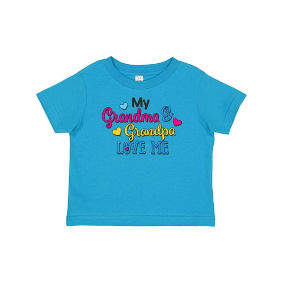 Inktastic My Grandma and Grandpa Love Me with Hearts Boys or Girls Baby T-Shirt