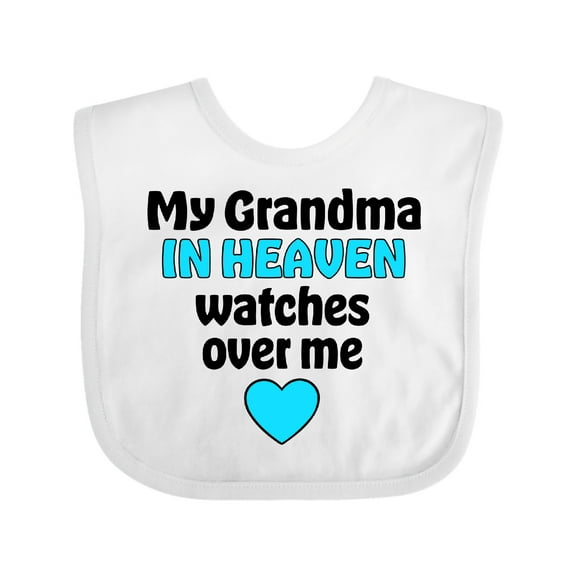 Inktastic My Grandma in Heaven Watches over Me Boys or Girls Baby Bib
