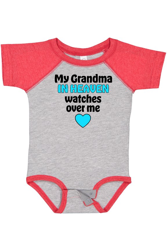 My Grandma in Heaven Watches over Me Boys or Girls Baby Bodysuit