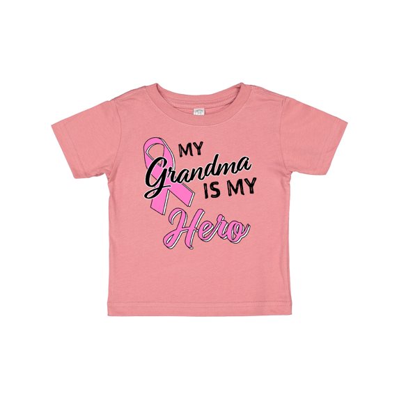 Inktastic My Grandma is My Hero Breast Cancer Awareness Boys or Girls Baby T-Shirt