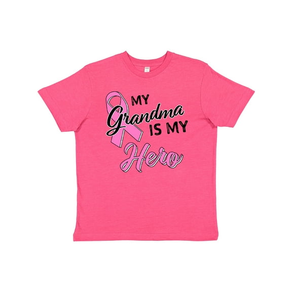 Inktastic My Grandma is My Hero Breast Cancer Awareness Youth T-Shirt