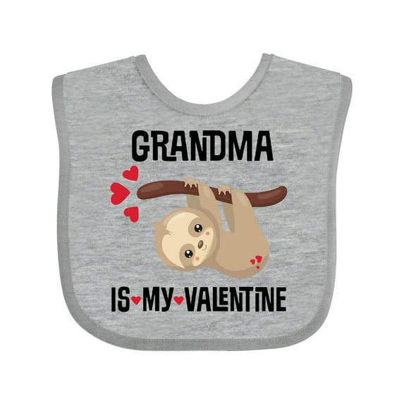 Inktastic My Grandma is My Valentine Boys or Girls Baby Bib
