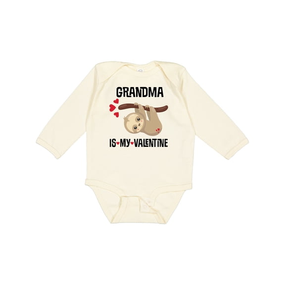 Inktastic My Grandma is My Valentine Boys or Girls Long Sleeve Baby Bodysuit