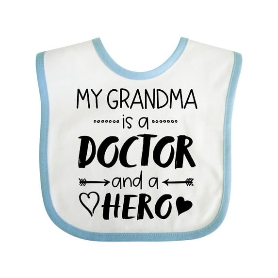 Inktastic My Grandma is a Doctor and a Hero Boys or Girls Baby Bib