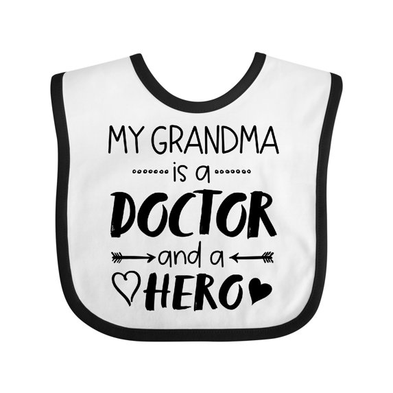 Inktastic My Grandma is a Doctor and a Hero Boys or Girls Baby Bib