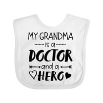 Inktastic My Grandma is a Doctor and a Hero Boys or Girls Baby Bib