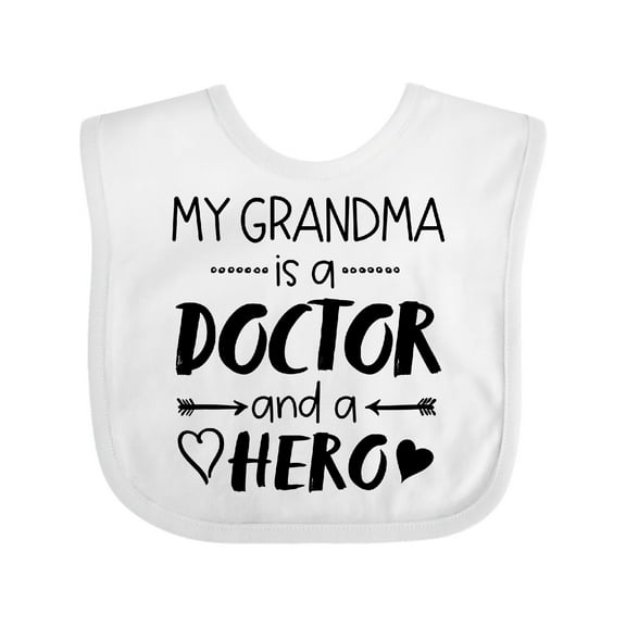 Inktastic My Grandma is a Doctor and a Hero Boys or Girls Baby Bib
