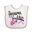 thumbnail image 1 of Inktastic My Grandma is a Fighter Breast Cancer Awareness Boys or Girls Baby Bib, 1 of 4